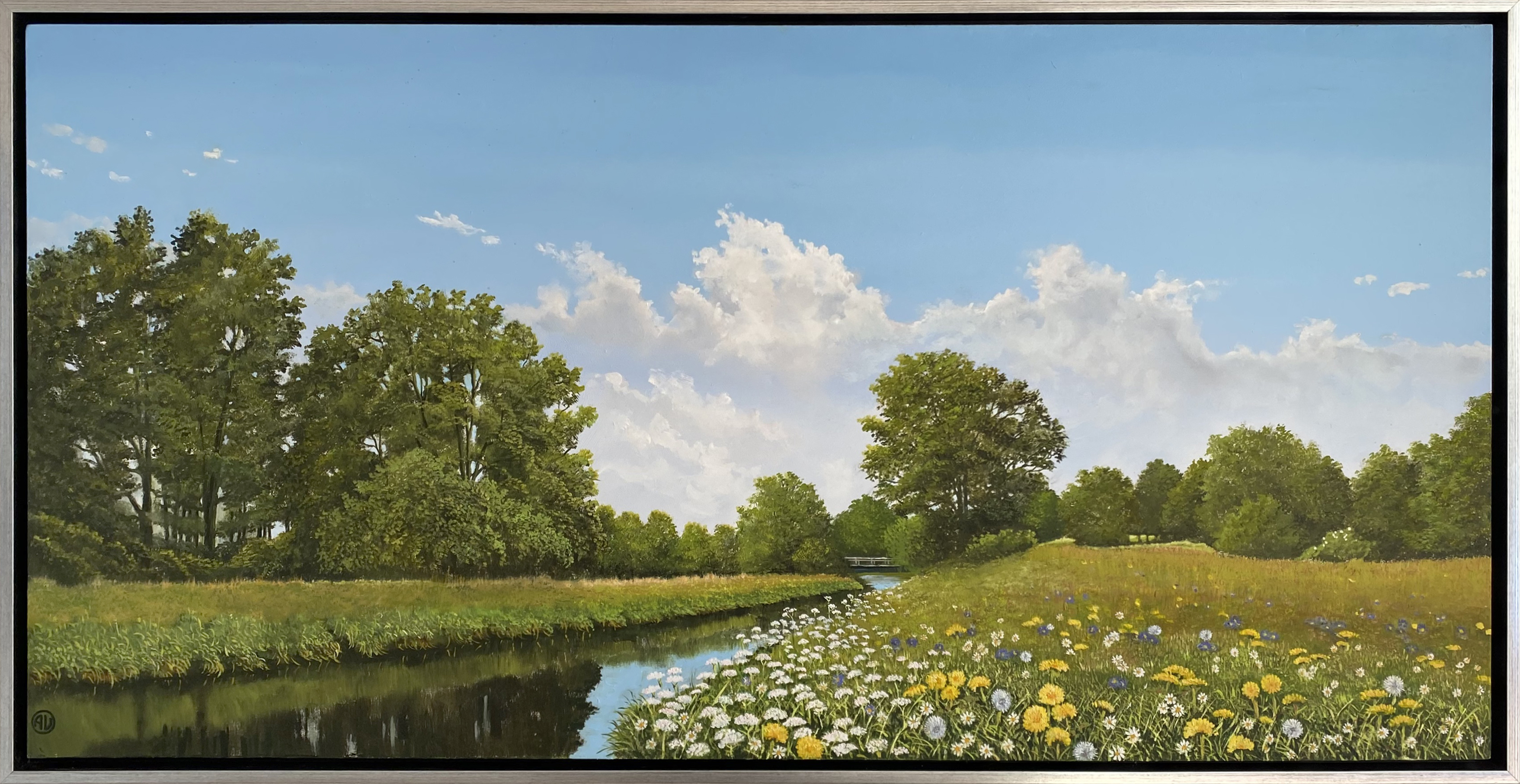 Bild "Blumenwiese am Flüßchen" (2022)