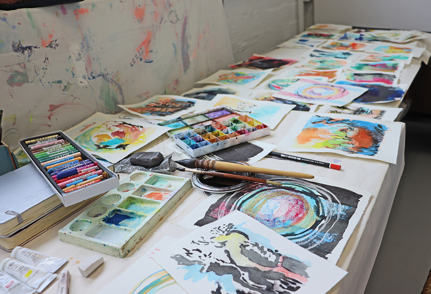 The drawing table of Alexandra Seils