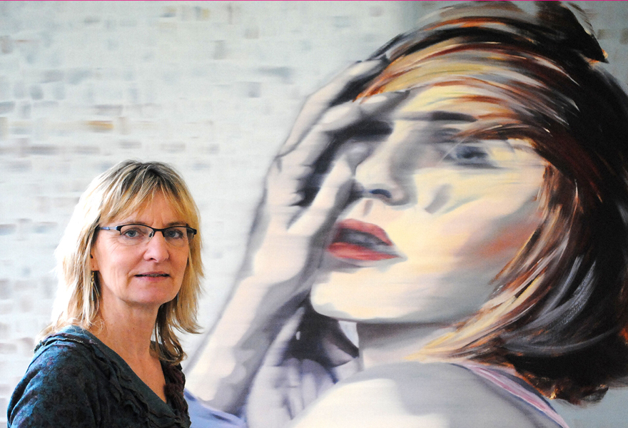 Anja Struck in her studio in Lüneburg