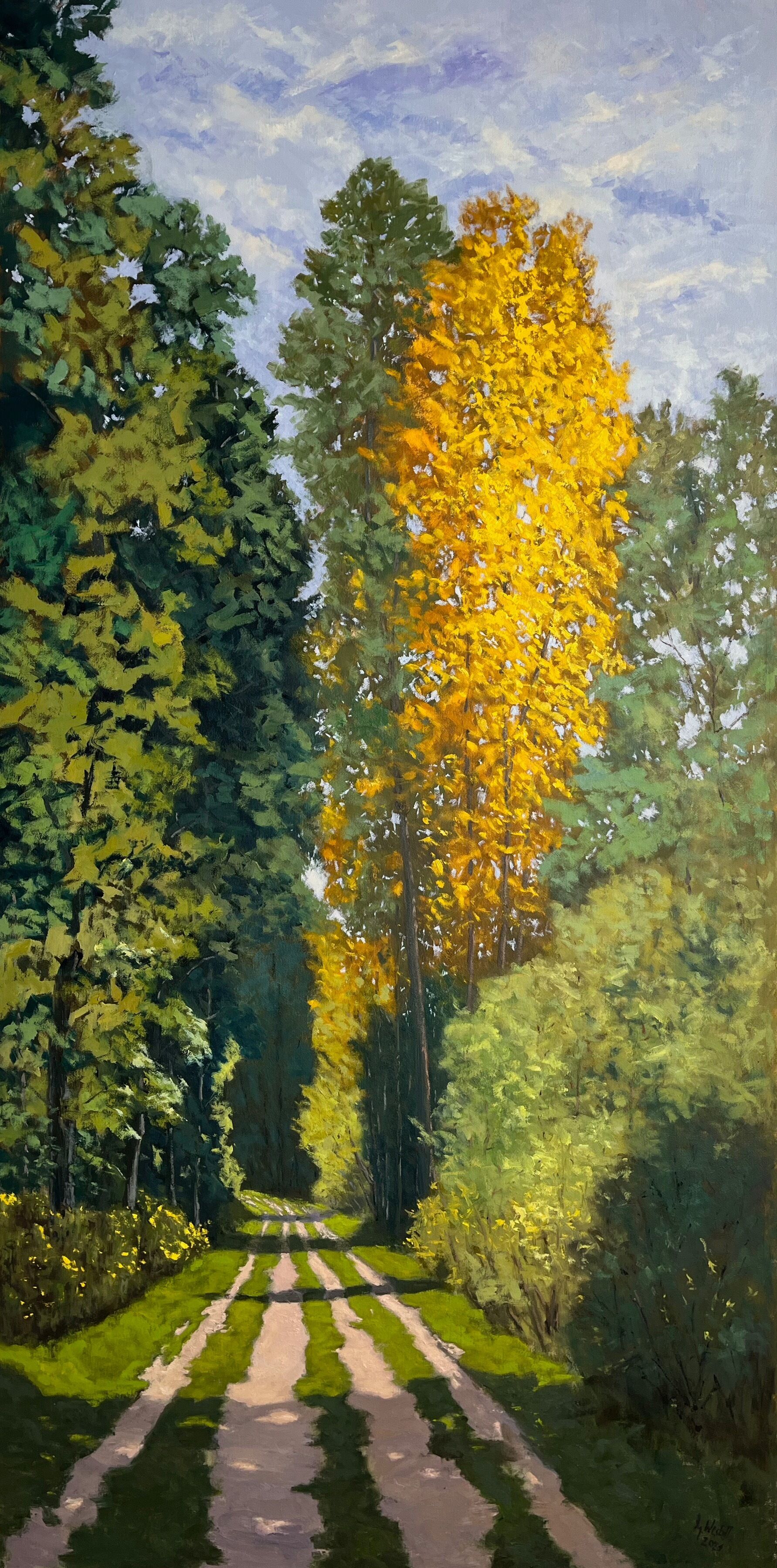 Bild "Waldweg" nach Claude Monet" (2021)