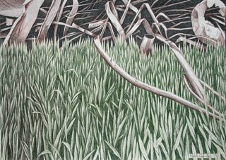 Bild "Gras und Metall I" (2013)