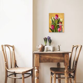 Bild "Tulpen pink-weiß" (2022)