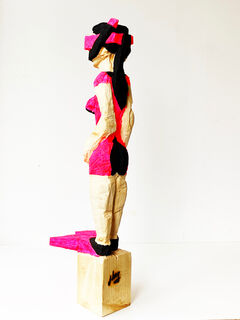 Sculpture "Snorkeler in pink" (2023)