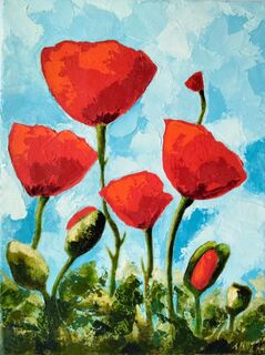 Bild "Rote Mohnblumen" (2016)