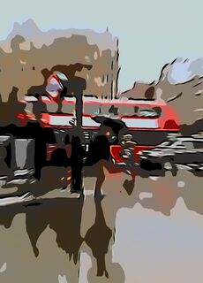 Picture "Red bus blur" (2025)