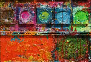 Picture "Bullfighting - abstract, colorful painting" (2012)