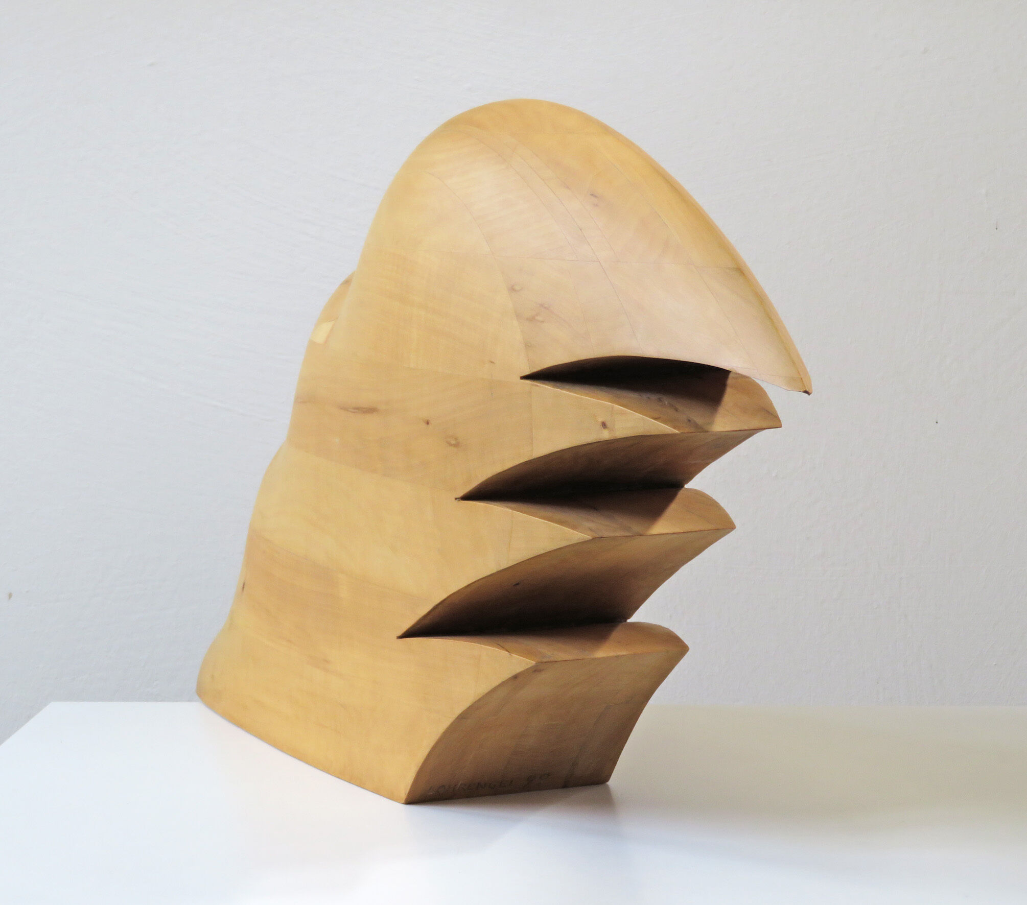 Sculpture "Head blown by the wind" (2016)