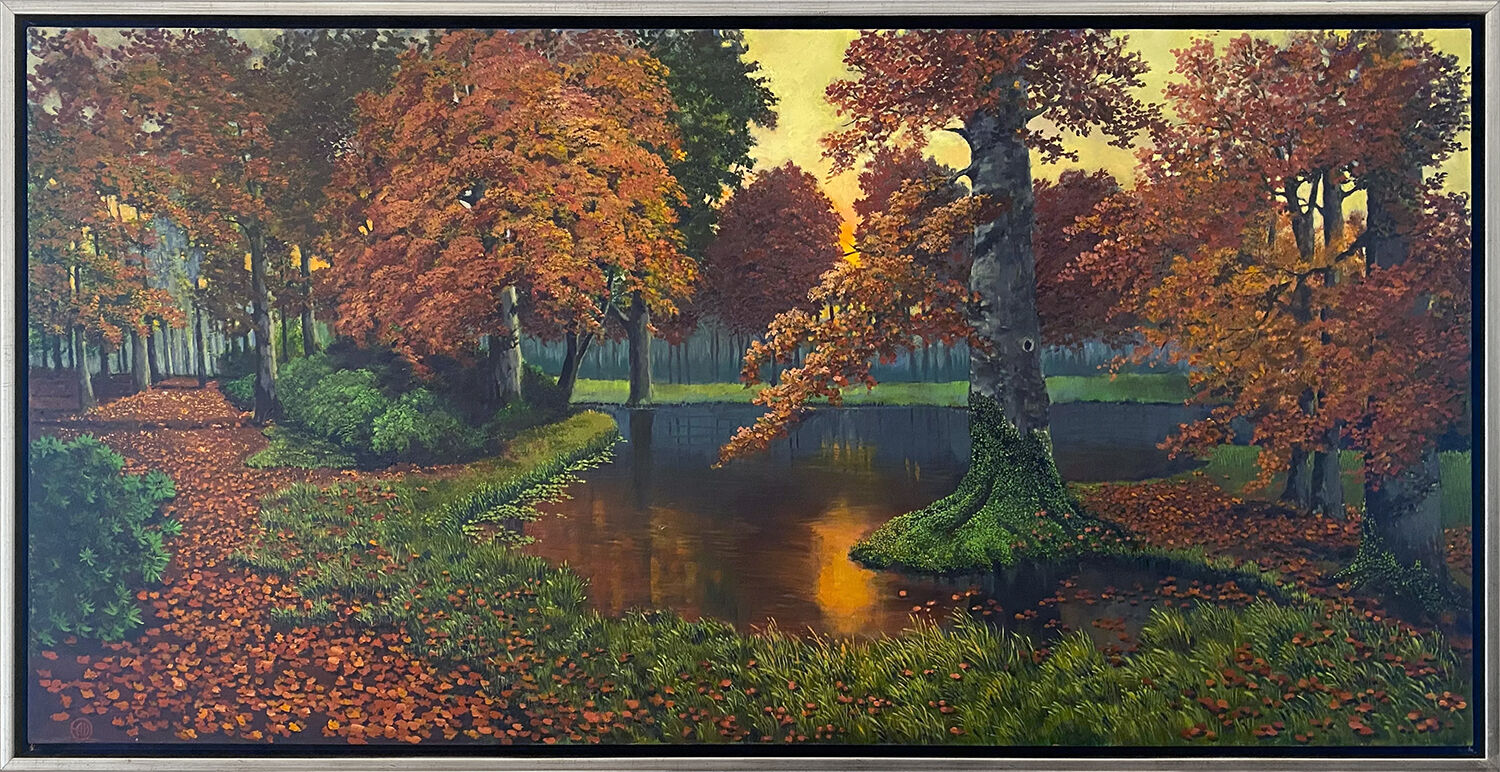 Picture "Mornings in the fall forest" (2024)