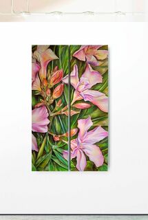Bild "Oleander III Diptychon" (2025)