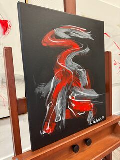 Picture "Fighting bull in gray" (2025)