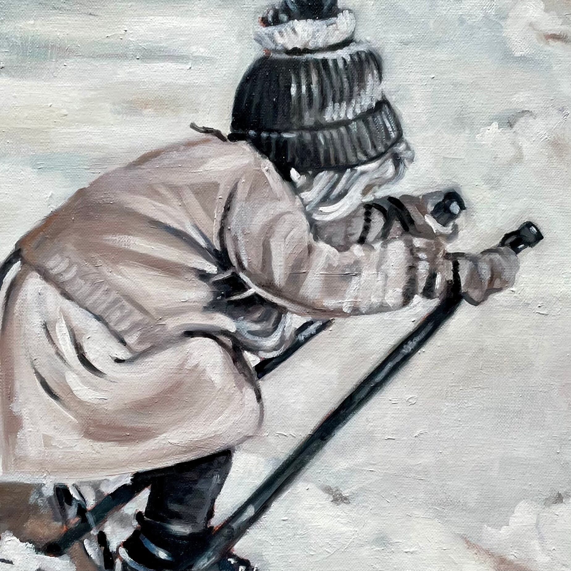 Bild "Kleine Skiläuferin" (2020)