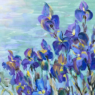 Picture "Blue irises III" (2023)