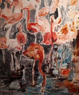 Bild "Flamingos" (2014)