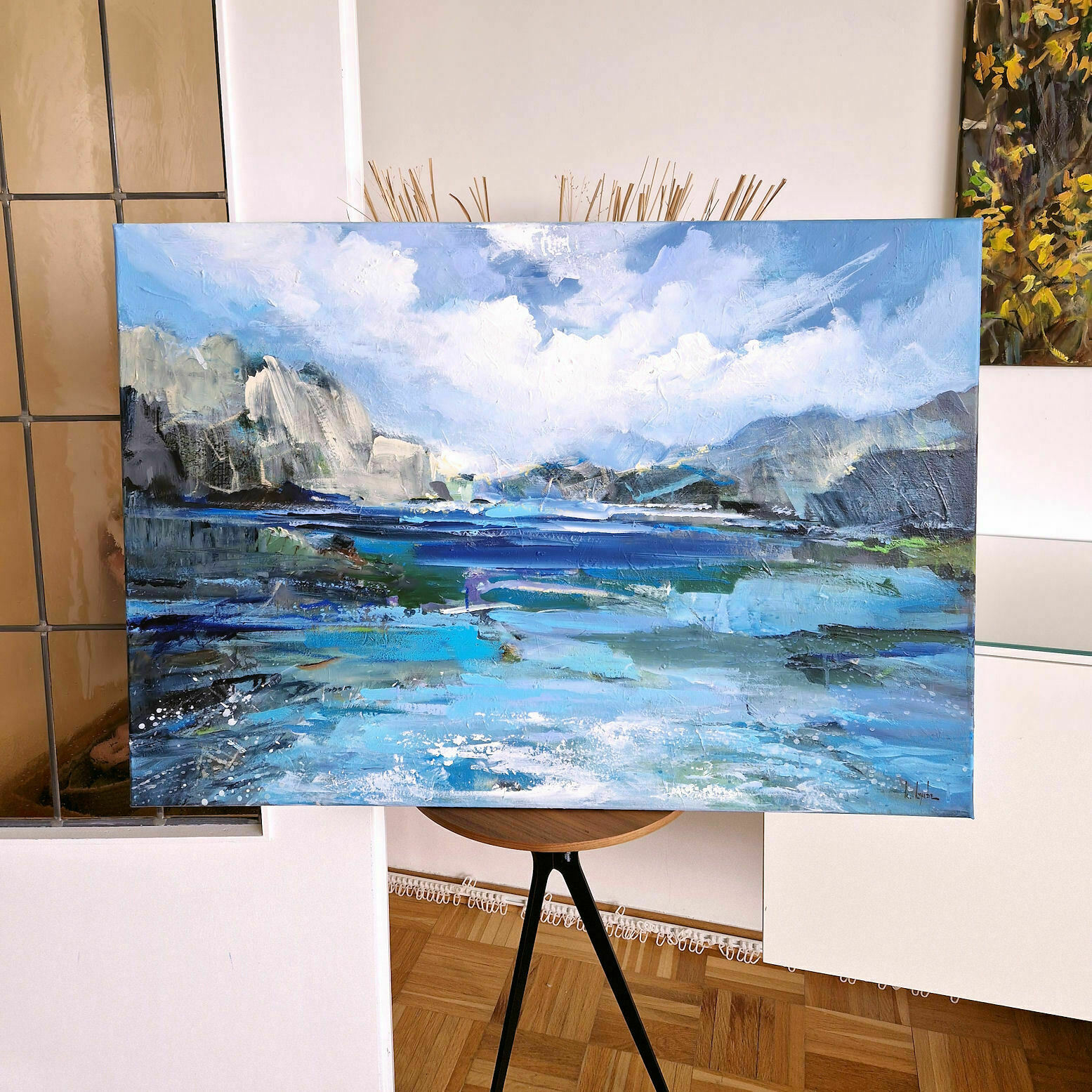 Bild "A lake in the mountains" (2024)