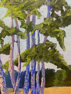 Picture "Edeltraud's birches II in Marxen paradise" (2023)
