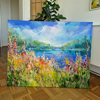 Picture "Flowery lake" (2023)