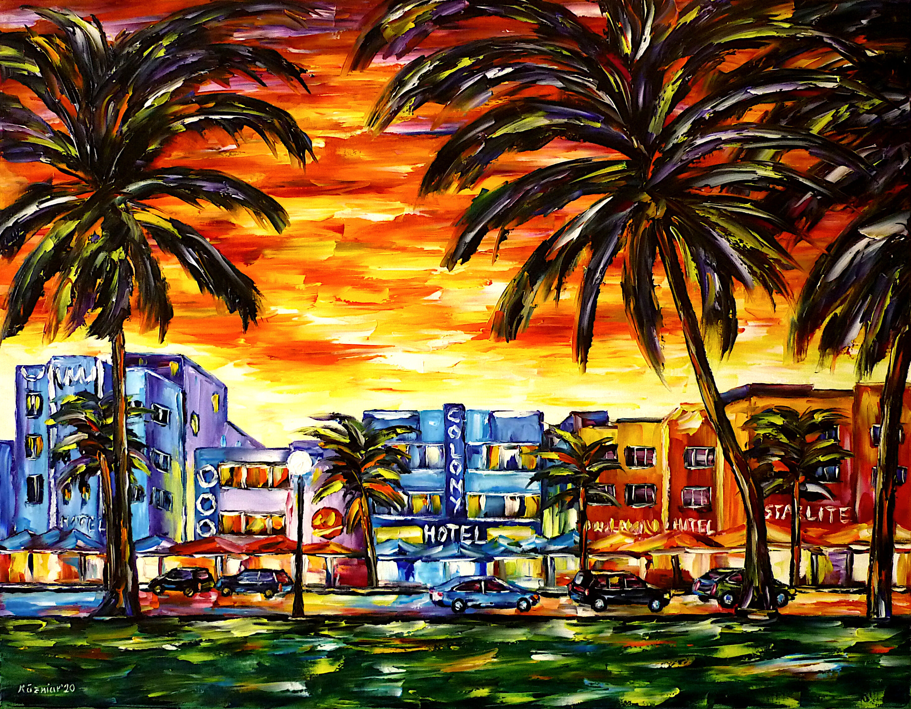 Bild "Ocean Drive, Miami" (2020)