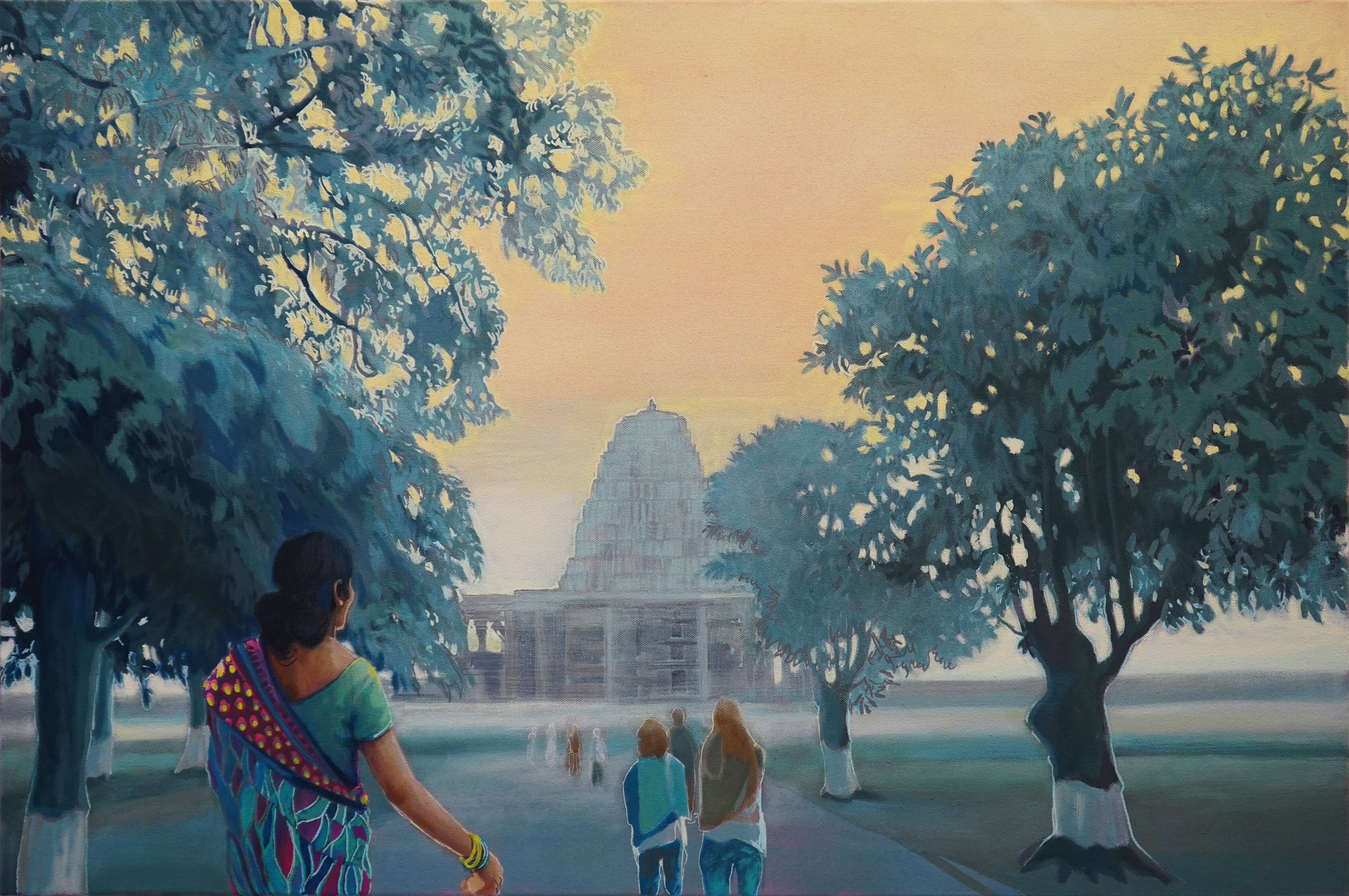 Picture "Indian temple at sunrise" (2023)