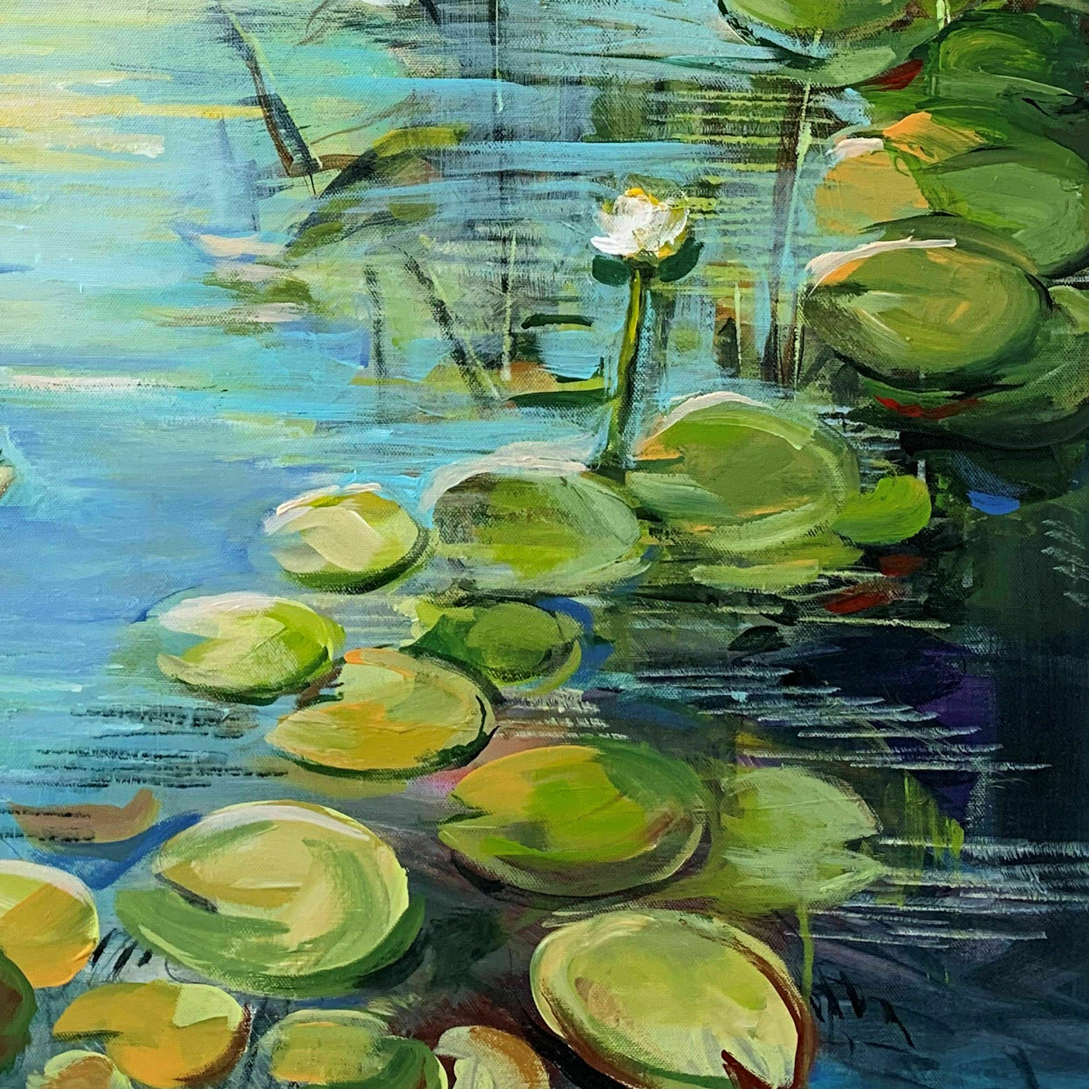 Bild "Summer reflection at the pond" (2022)