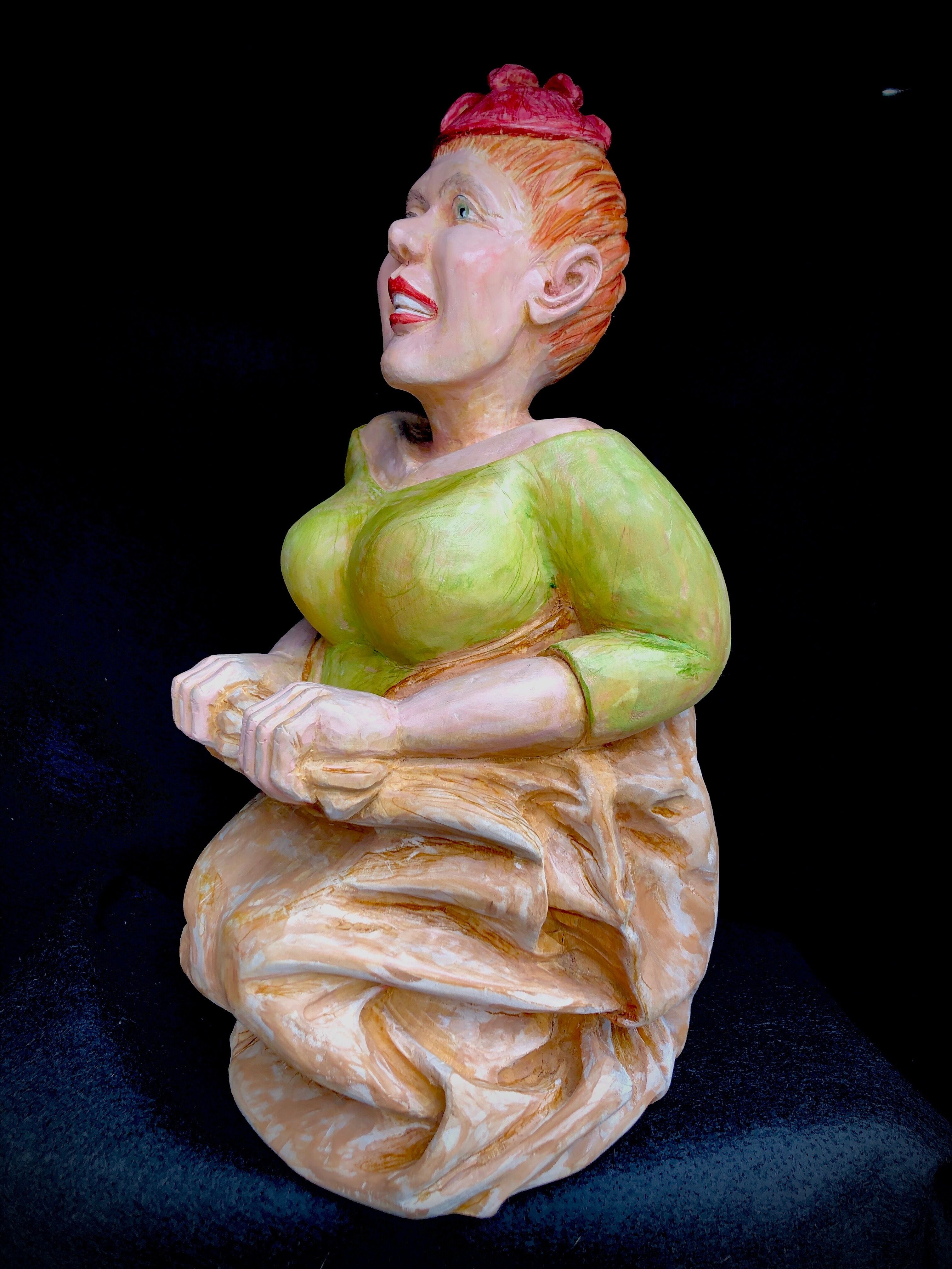 Skulptur "Hilda beim Sackhüpfen" (2024)