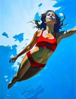 Bild "Woman diving in the Pool" (2024)