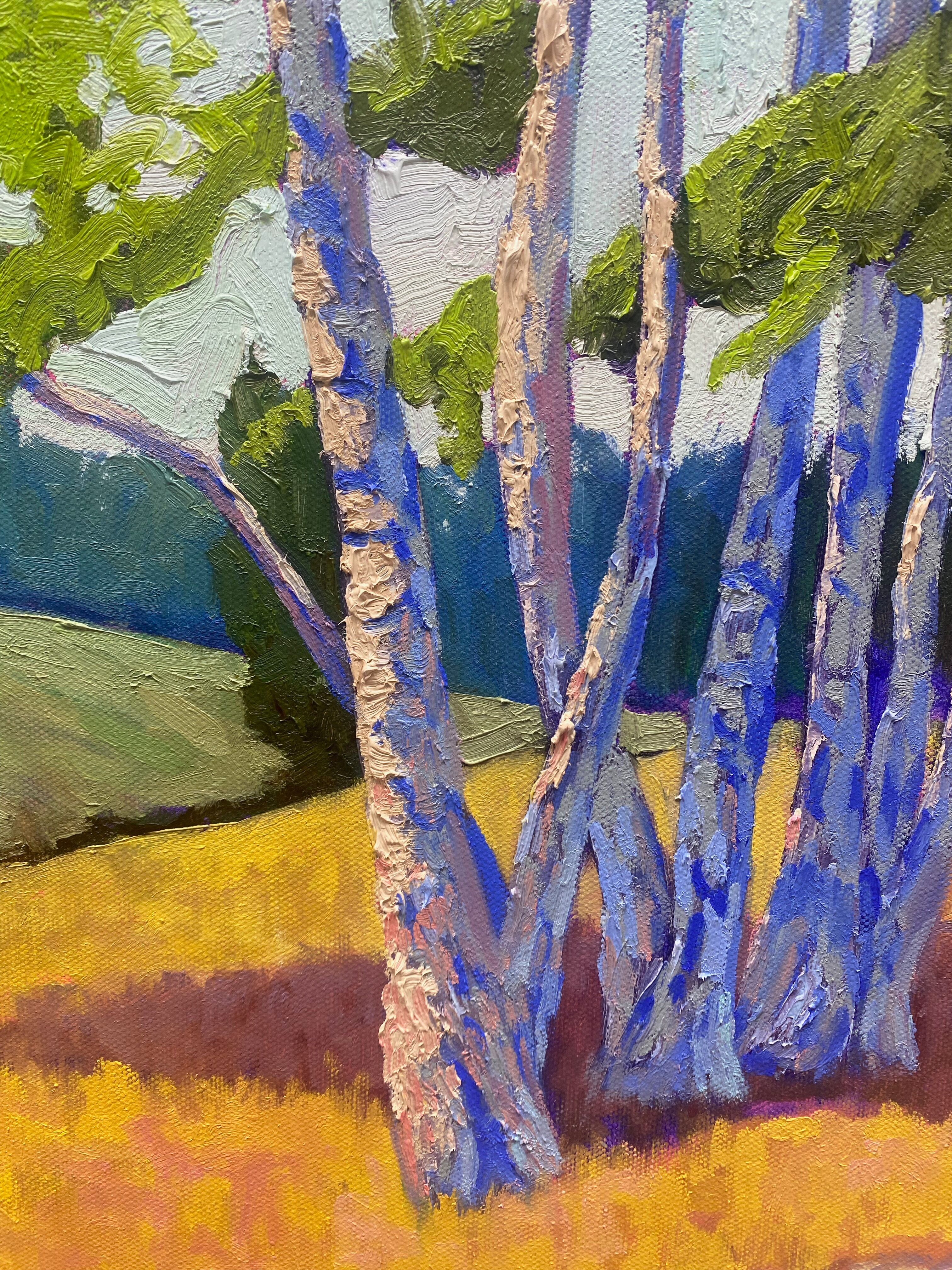 Picture "Edeltraud's birches II in Marxen paradise" (2023)