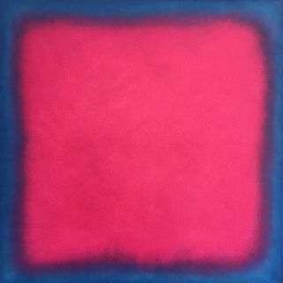 Bild "April Blossom Magenta over Blue" (2017)