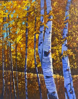 Bild "Herbst in Birkenwald" (2018)