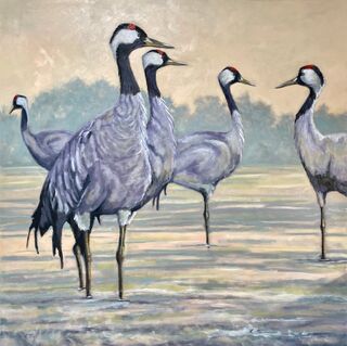 Picture "Resting cranes" (2023)