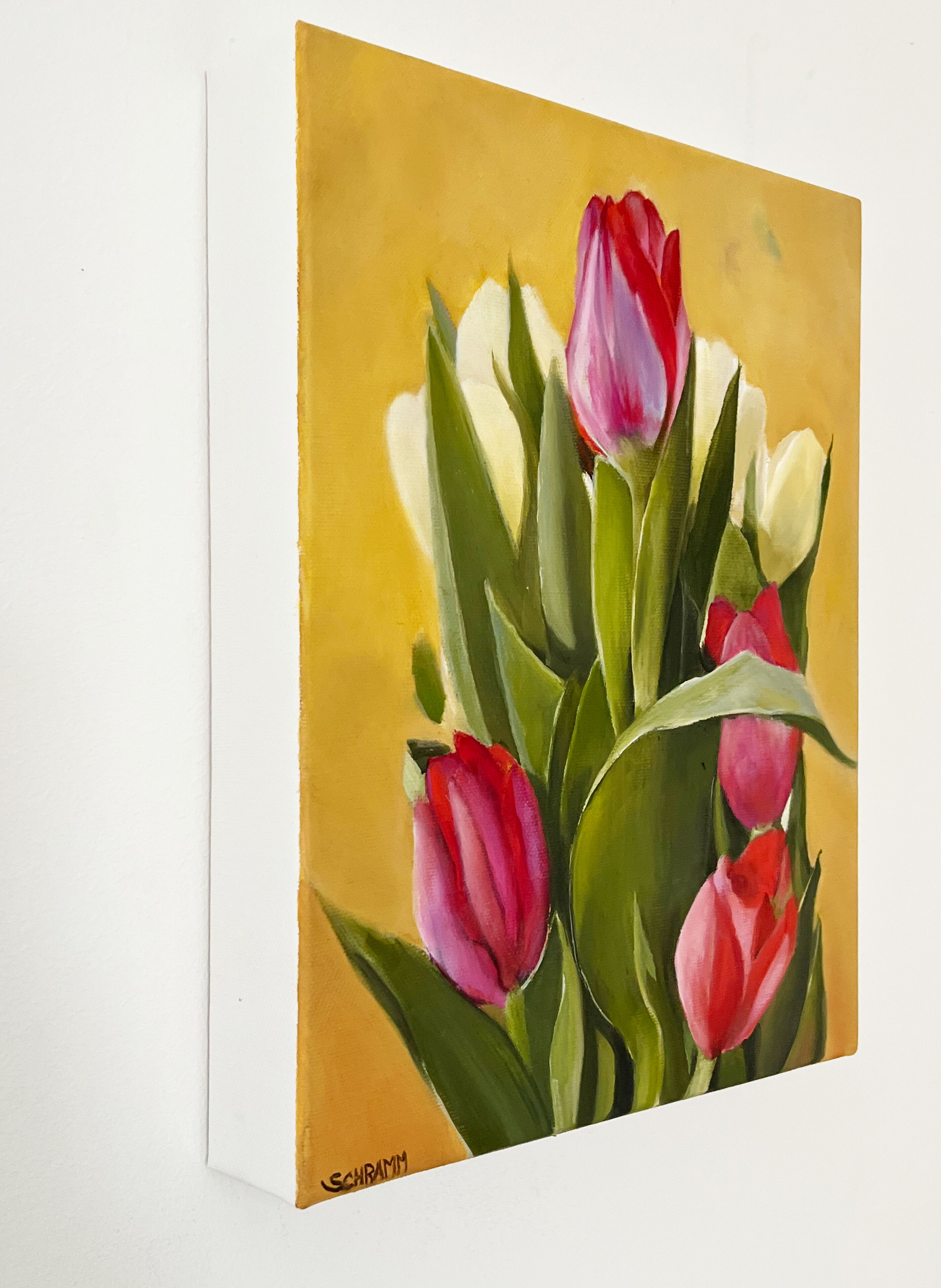 Bild "Tulpen pink-weiß" (2022)
