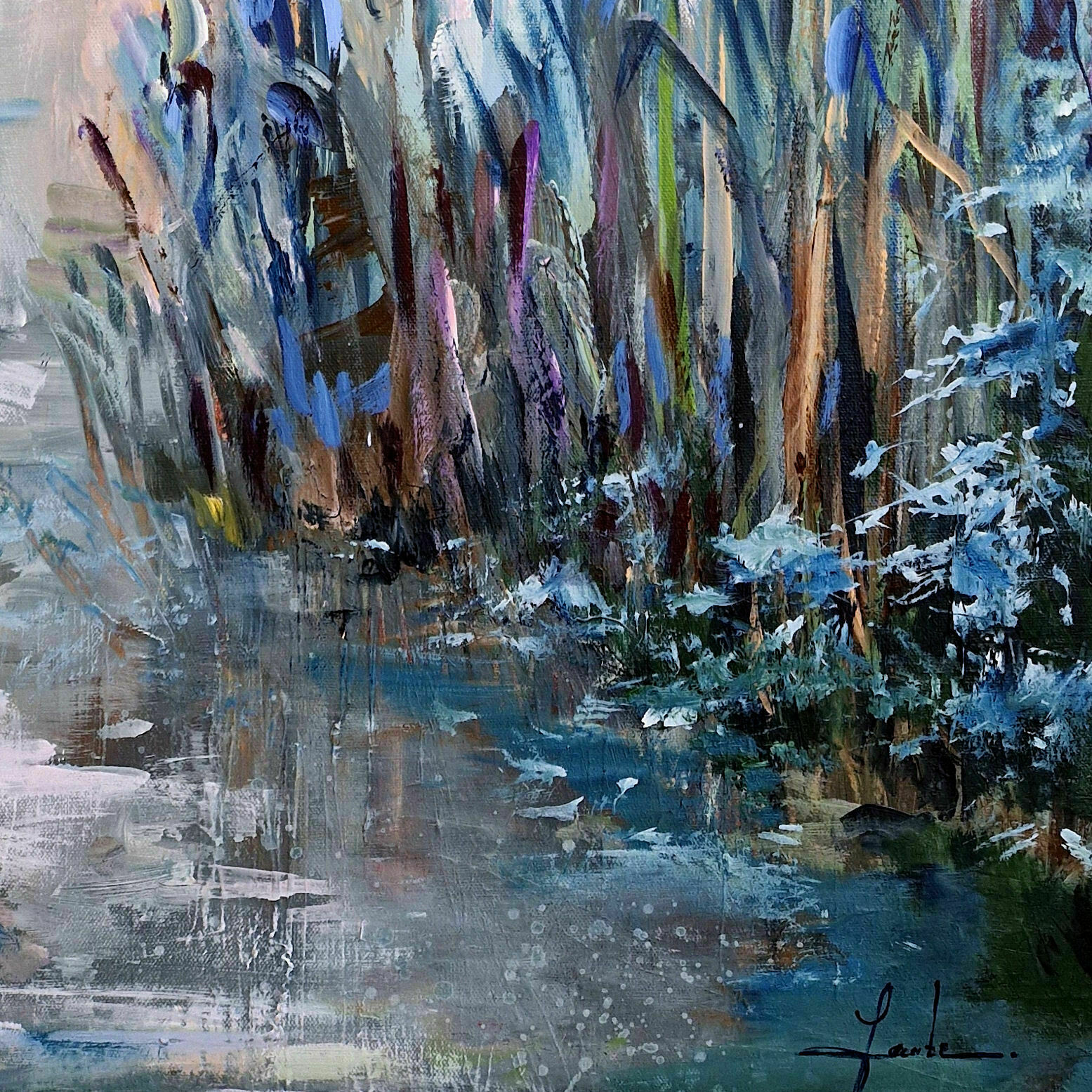 Bild "Blue Irises at Dawn" (2025)