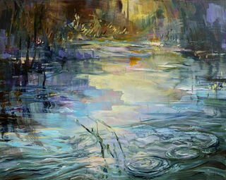Bild "Evening at the shore" (2021)