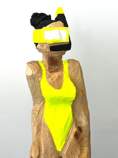Sculpture "Snorkeler, NEON yellow" (2025)