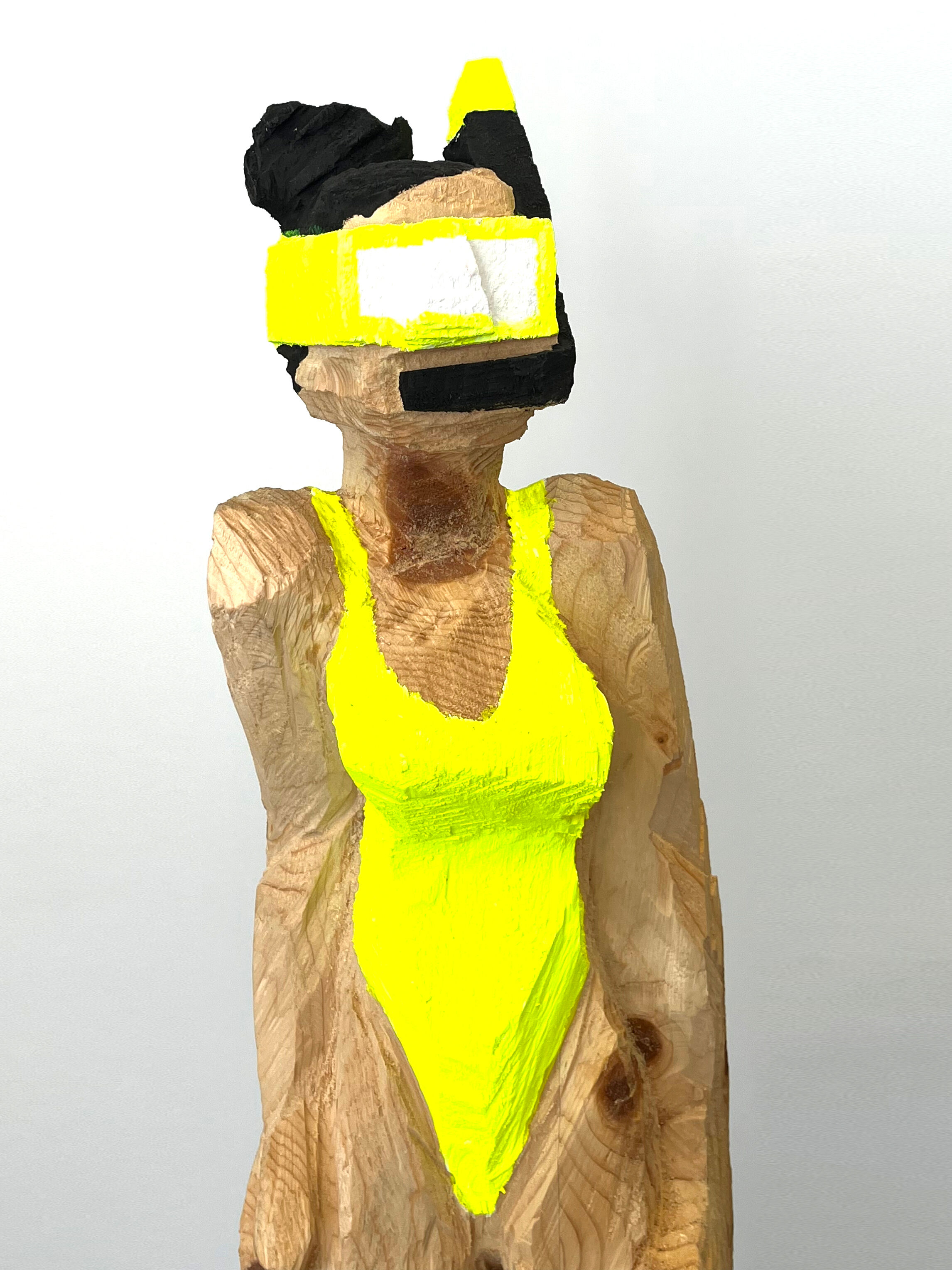 Sculpture "Snorkeler, NEON yellow" (2025)