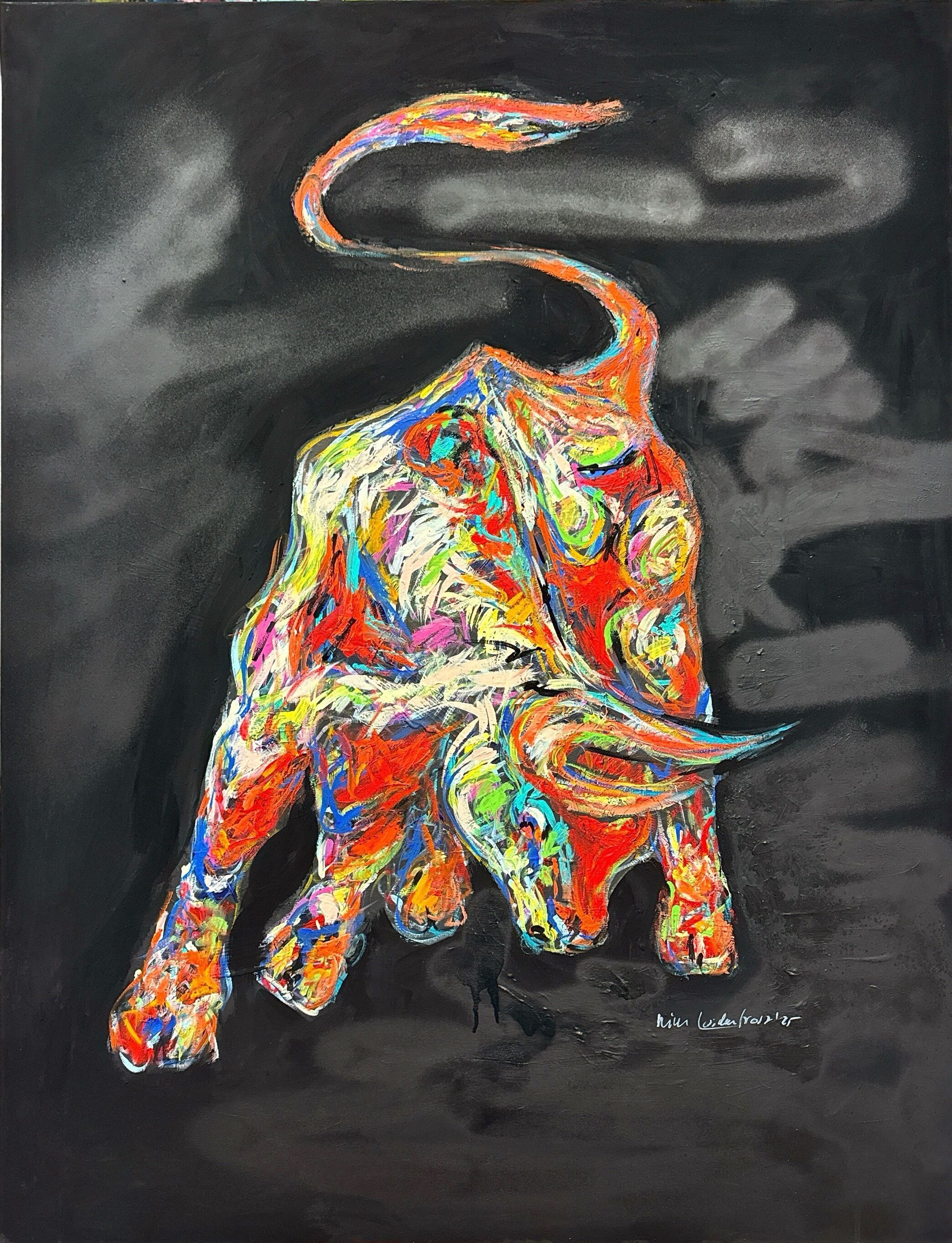 Picture "Bull on black" (2025)