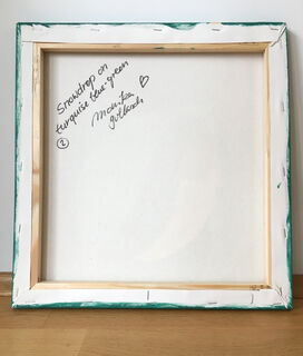 Picture "Snowdrop on turquise blue green" (2024)