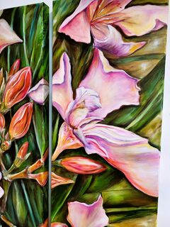 Bild "Oleander III Diptychon" (2025)