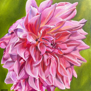 Bild "Dahlie Blüte in pink  (Werk-Nr. 220905)" (2022)