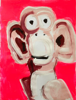 Bild "Neonpink  monkey" (2023)