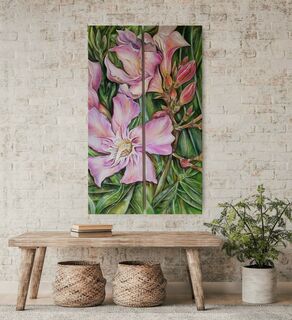 Bild "Oleander II Diptychon" (2023)