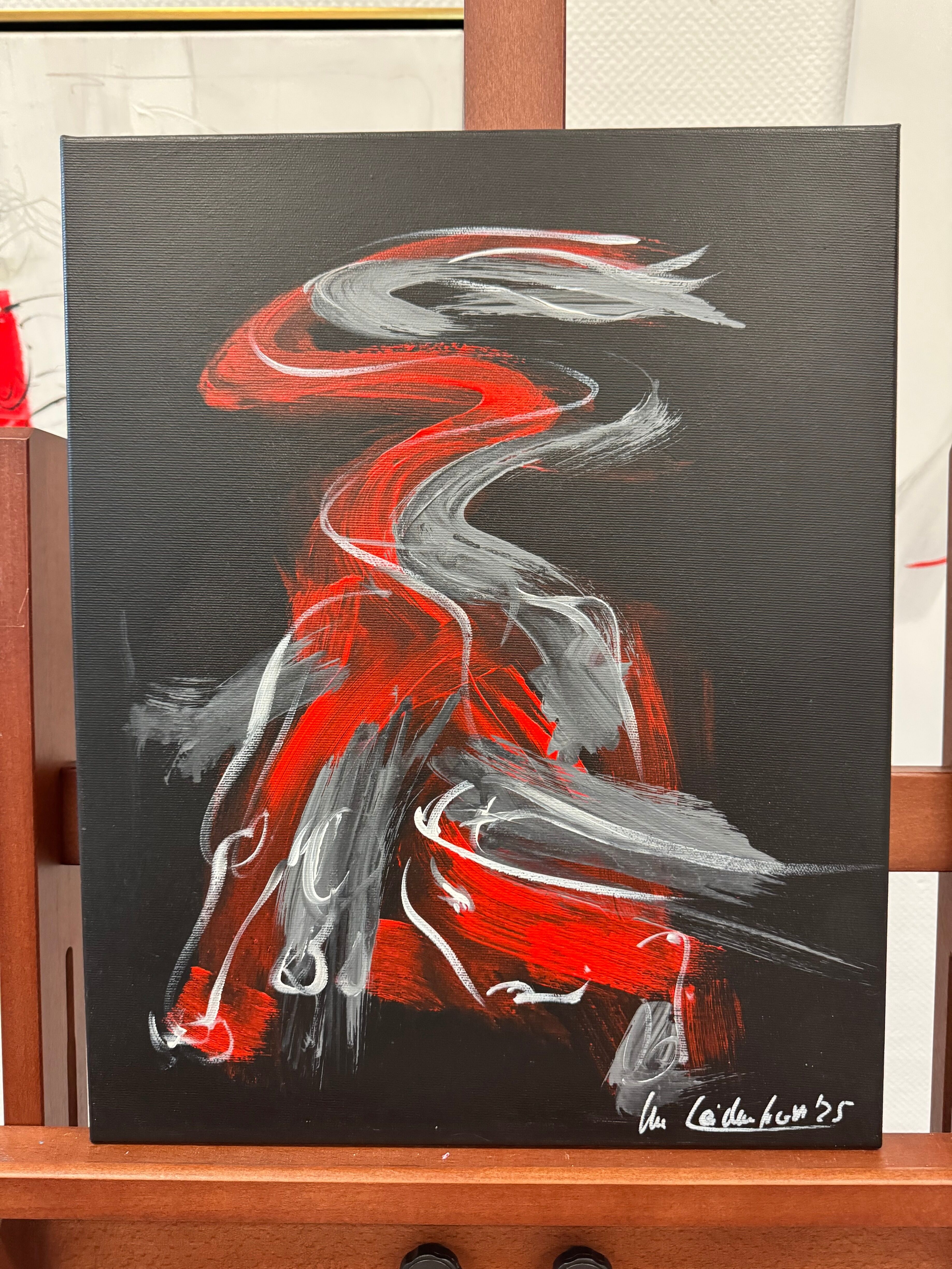 Picture "Fighting bull in gray" (2025)