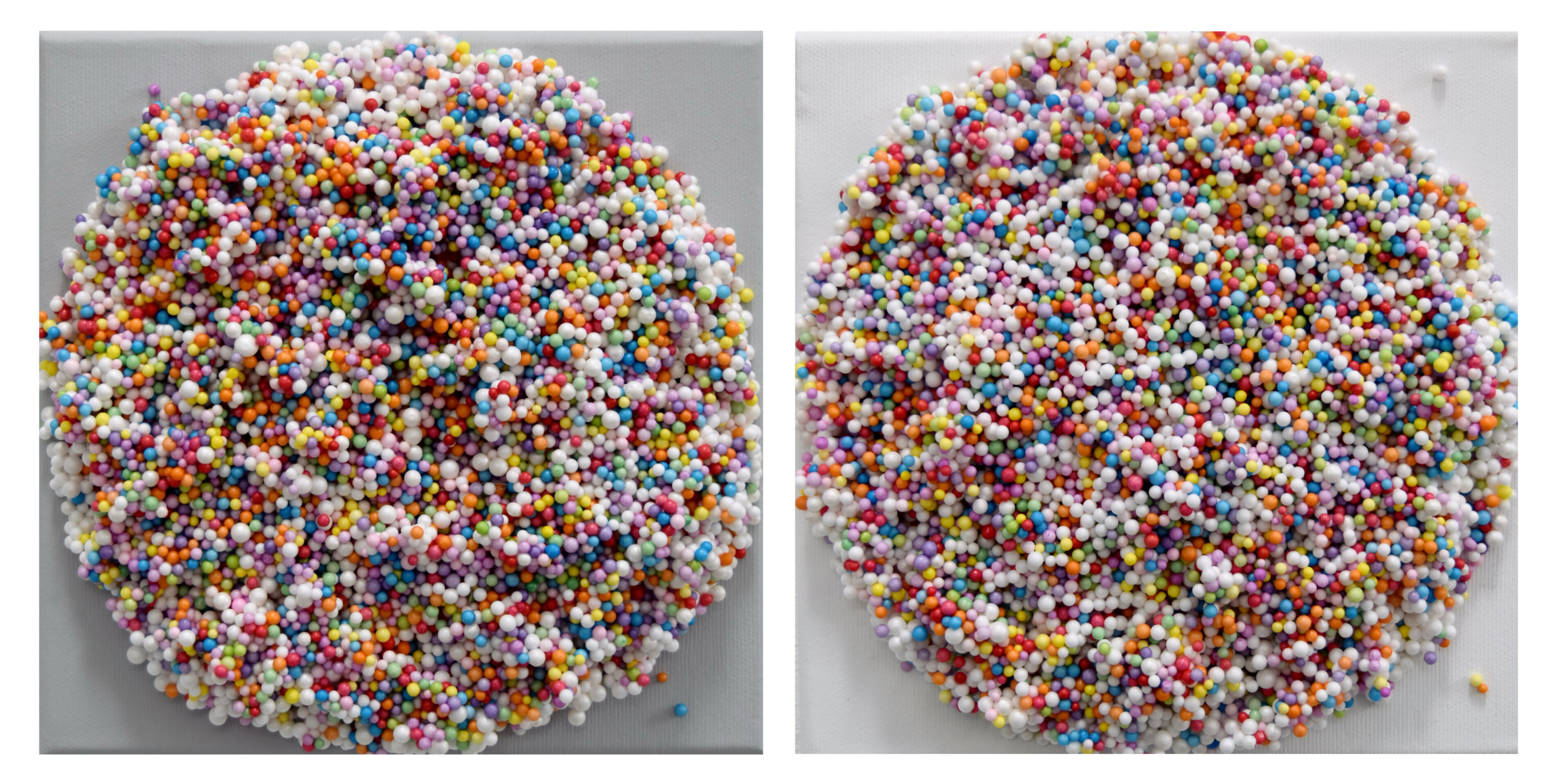 Sculpture "Colorful Mini Dots! Diptych" (2024)