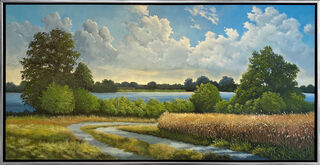 Picture "Cornfield by the lake" (2022)