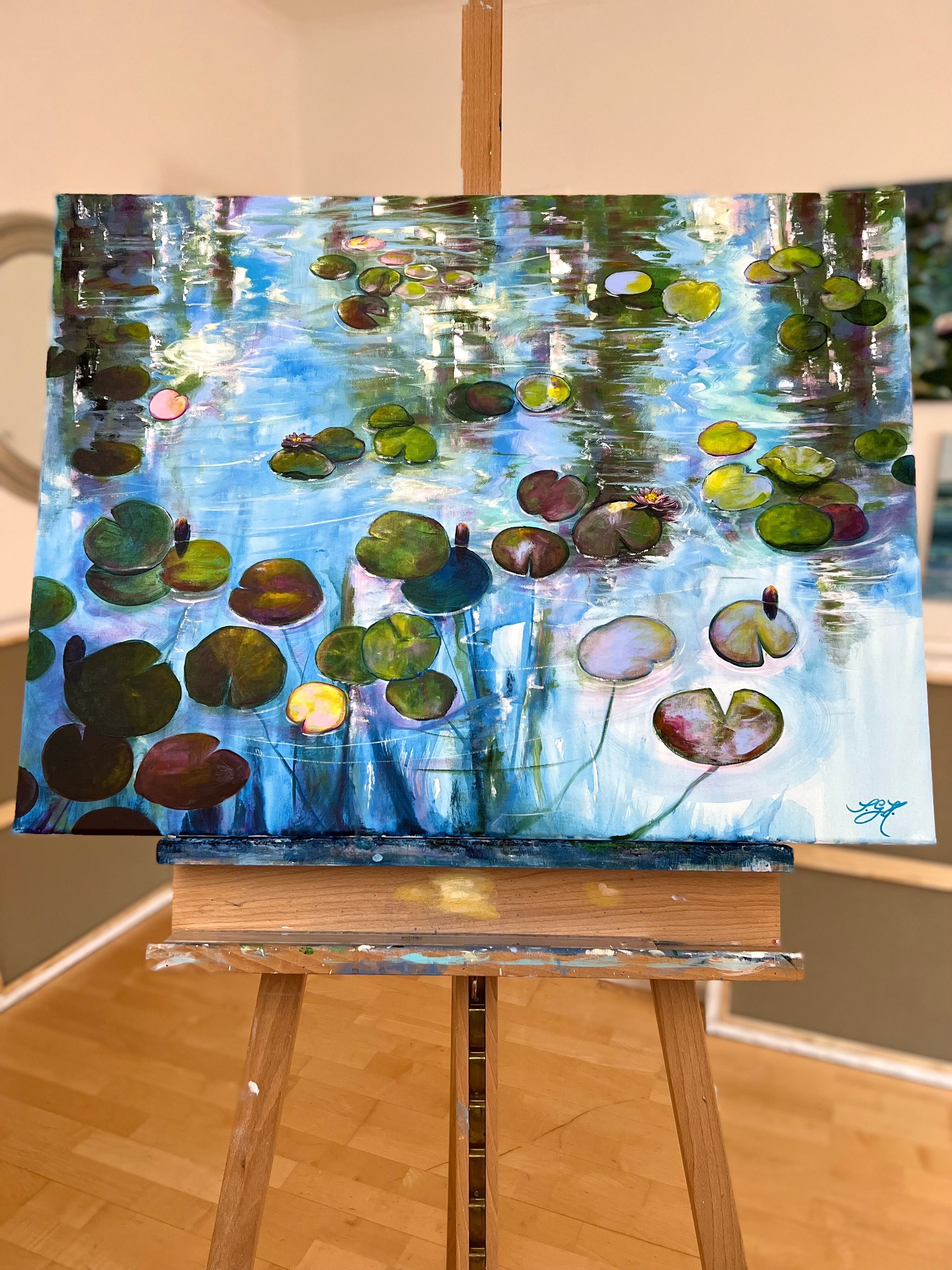 Bild "Water Lilies At Sunset 5" (2022)