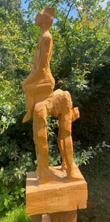 Skulptur "Zyklus: König auf Untertan, " mit Untertanin" (2023)