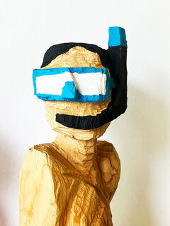 Sculpture "Snorkeler turquoise" (2023)