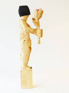 Skulptur "Akt mit Blume in der Hand" (2021)