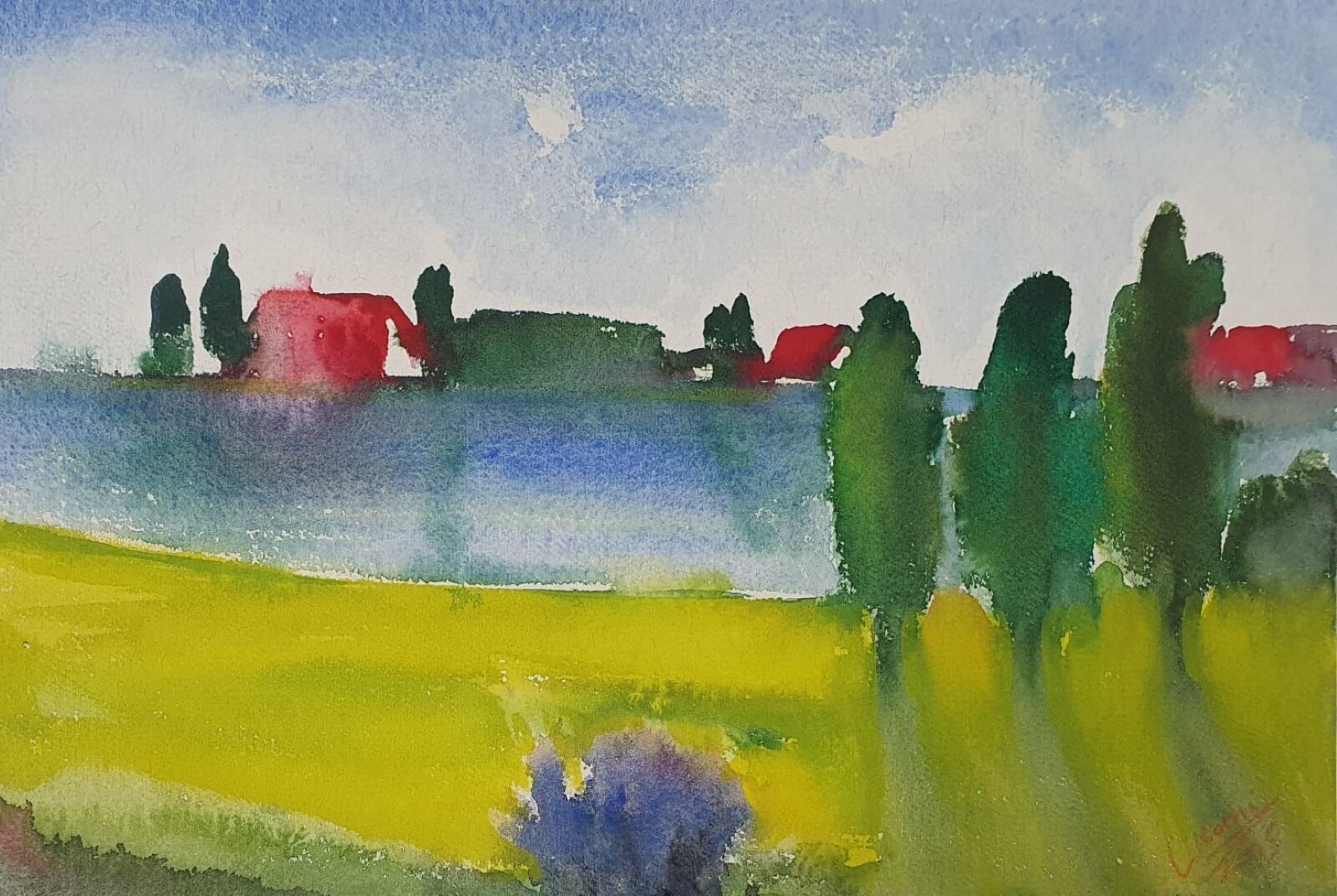 Picture "Brandenburg lake landscape" (2015)