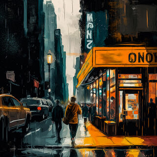 Picture "New York street scene" (2023)