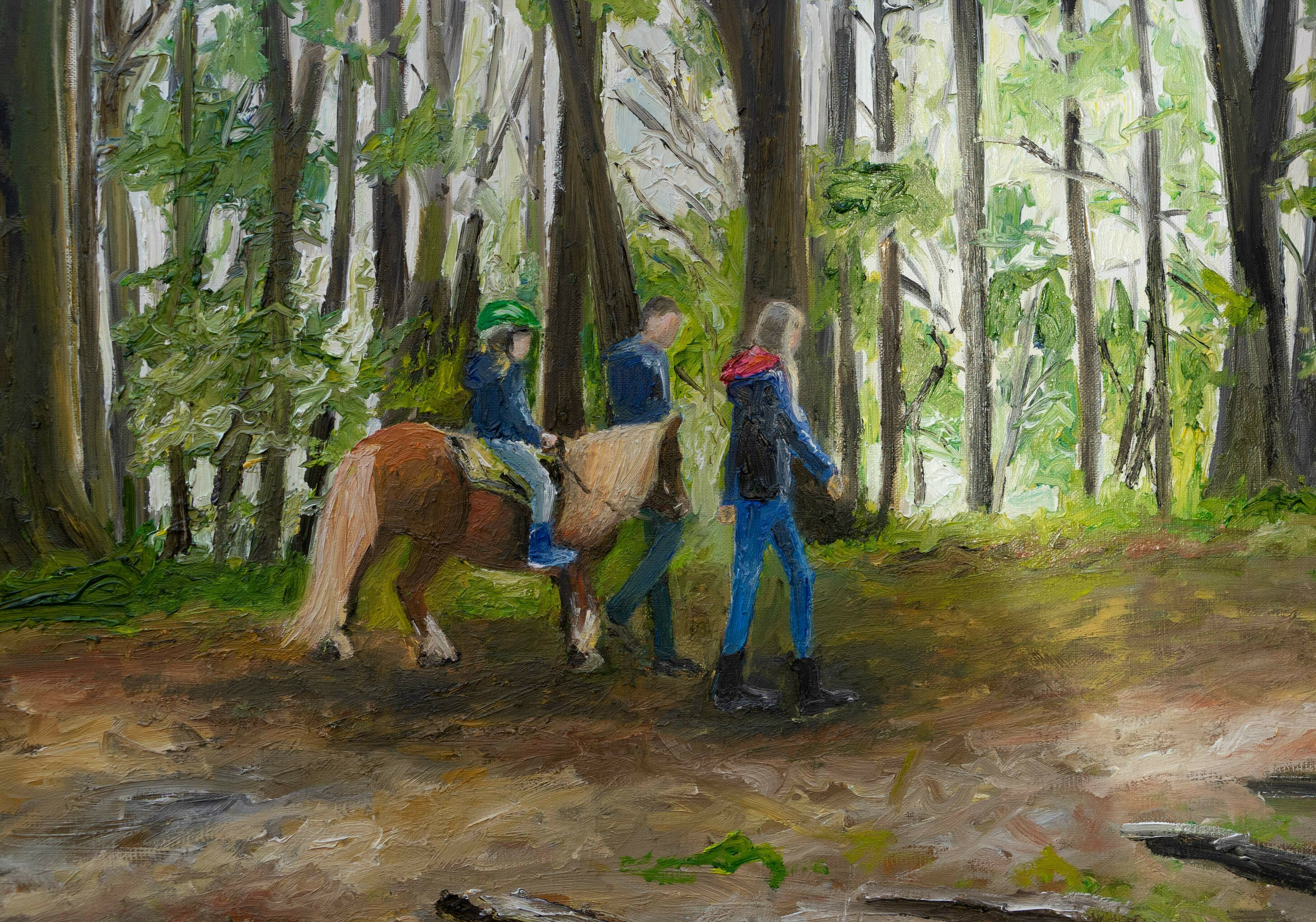 Picture "Horseback ride in the forest" (2020)